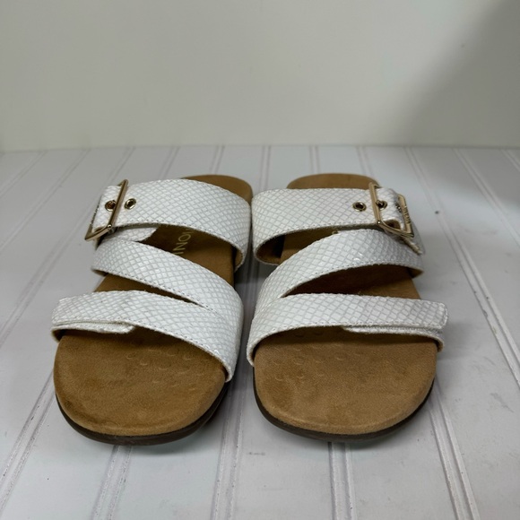 Vionic Skylar white adjustable slide sandals - Picture 3 of 9